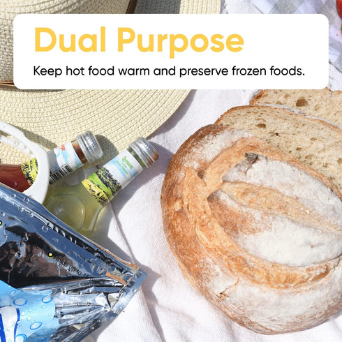 Frozen (10, 16"x19.25") Superio Hot and Cold Insulated Bags for Food Delivery, Grocery Shopping Bags, Food Storage