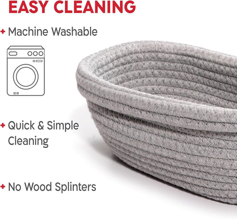 Set, KneadAce Cotton Rope Banneton Bread Proofing Basket Oval & Round Bread Baskets with Liners & Covers for Artisan