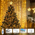 Curtain Light for Bedroom, 200LED 6.6x6.6ft Warm White Fairy String Light for Wedding Party