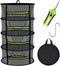 MEKOLIFE Herb Drying Rack Hanging-4 Layer, Plant Drying Rack, Bud Drying Net,Foldable