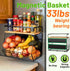 Counter, Ofiray-home Magnetic Shelf for Fridge with Wood Lid, Fruit Potato and Onion Storage Bins, Pantry Organizers