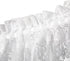 White French Door Curtain Floral Rose Knitted Semi-Sheer Window Voile Rod Pocket Lace Glass Door Treatment 1 Panel 40 Inches