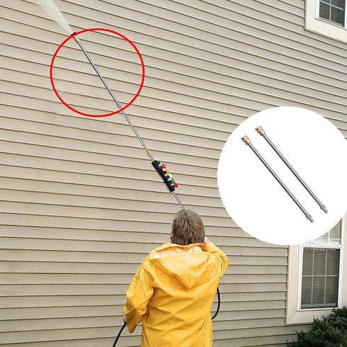 Xiny Tool Pressure Washer Extension Wand, 17 Inch Stainless Steel with 1/4" Quick Connect, 2 Pack