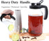 Cold Brew Coffee Maker Pitcher 2 Quart Glass Mason Jar With Spout Lid Filter Half Gallon Wide Mouth Iced Tea Brewing Jug Heavy Duty Handle Airtight & Leak-Proof Pitcher For Fridge Sun Tea 64 OZ by GLUKIEWT