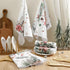 FuWeave Christmas Kitchen Towels Beige Xmas Tree Dishtowels Decorative Hello Winter Hand Towels Absorbent Gloves Ball