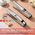 UOSLOR Set, 304 Garlic Press Heavy Duty Mincer and Peeler Rust Proof Stainless Steel Garlic Crusher, Easy-Squeeze Nut