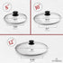 Cast Iron Skillet Set, 8"+10"+12" Frying Pans with Glass Lids and Silicone Handle Holder Covers
