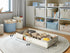 Under Bed Storage Containers with Window, Foldable Bags for Blankets, Clothing, Comforter, Linen Sheets, 2 Pack, White