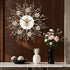 Large Wall Clocks - Silent Sunflower Shape Decorative Wall Clock, Modern Non-Ticking Iron Metal for Living Room