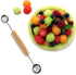 Norpro Double Melon Baller with Wood Handle, 8 In.