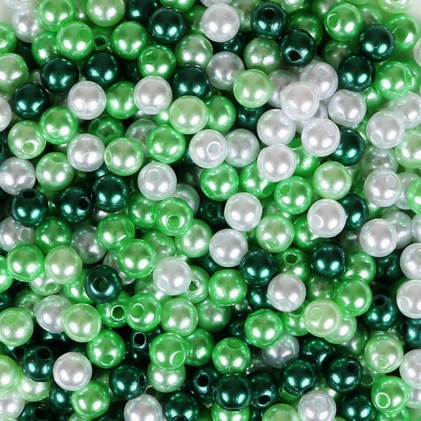 Naler 500pcs 6mm Pearl Beads for DIY Jewelry Making, Table Scatter, Wedding Decoration, 4 Colors