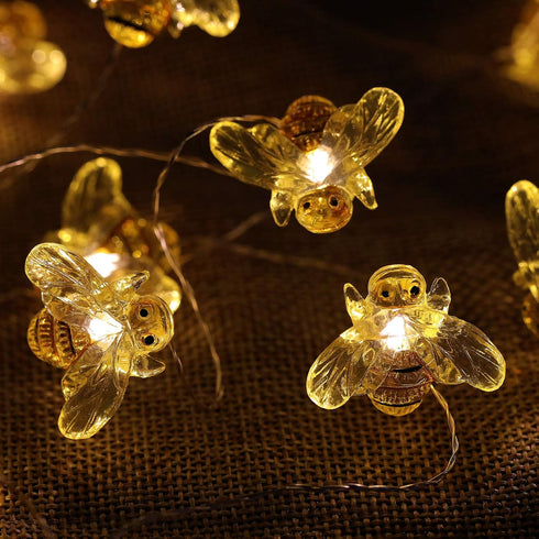 18.7 40 WSgift Honeybee Decorative String Lights, Ft LED USB Plug-in Copper Wire Bee Fairy Lights for Various