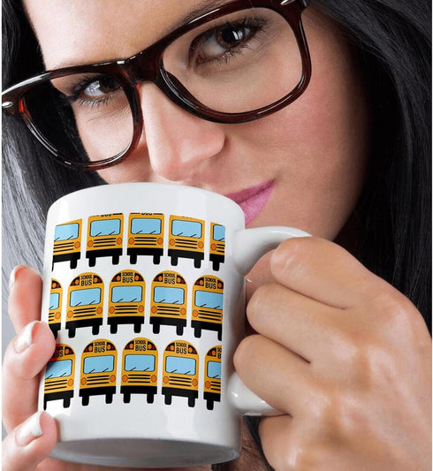 3dRose mug_183198_1 School Bus Ceramic Mug, 11-Ounce
