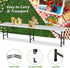 6Ft 6 Folding Tables Outdoor Dining Table, Portable Picnic Table Fold Up Lightweight Party Tables, Foot Bench Camping