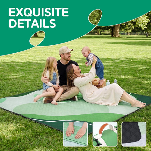 Waterproof Picnic Blanket Beach Outdoor Camping Mat Extra Large Foldable Cute Big Travel Essential Accessories Gift