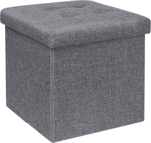 B FSOBEIIALEO Storage Ottoman Cube Foldable Footrest, Chest & Seat for Living