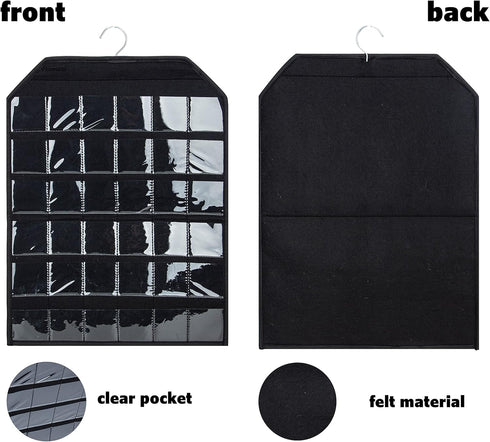 PACMAXI Wall Hanging Badge Button Pins Organizer Display Storage Stand for Up to 36 Pins (Black)