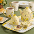Set 4 6" Bee Sweet of Ceramic Ice Cream Bowls Farmhouse Bee & Floral Design, Perfect for Ice Cream, Cereal, Soup