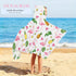 Summer 30''x50 Bonsai Tree Pink Flamingo Bright Hooded Beach Towel, Flamingo Lover Kids Poncho Towel for Boys Girls