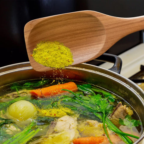 FAAY 18 Inches Large Wooden Spoon, Heavy Duty Long Handle Spoon for Big Pot Stirring, Mixing, Cooking