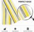 Decor(13x72 inch) Emvency Yellow Abstract Table Runner, Modern Grey White Striped Dining Decor for Kitchen Coffee Table