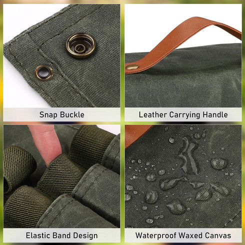 8 2 1 Set TOBWOLF Portable Spice Bag for Travel, Camping Spice Kit with Jars, Salt/Pepper Grinders, Oil Spray, Foldable