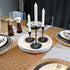 13 Counter, Hrastany Round Wood Serving Tray with Beaded, Rustic Wooden Decorative Coffee Table Tray for Centerpiece