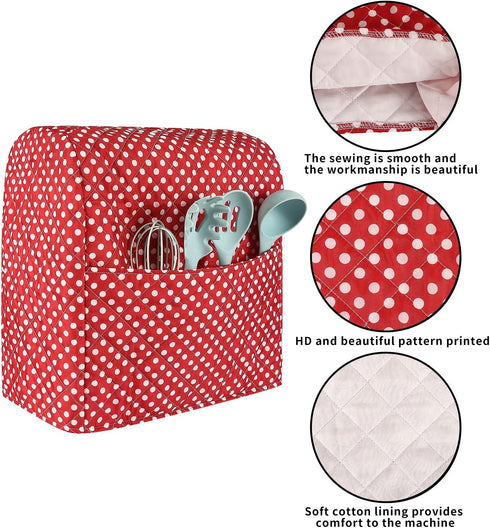 Kitchen Aid Mixer Cover: Compatible with 6-8 Quart Kitchenaid/Hamilton Mixers, Pioneer Woman Stand Mixer Accessories