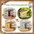 Pontuss Set, Modern Birdhouse Woodworking Kit, Natural Cedar Wooden Birdhouses for Outdoors with Paint Creative DIY