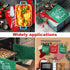 10 Pcs Christmas Pot Holders with Pocket, Heat Resistant Oven Mitts, Red & Green, for Kitchen Baking