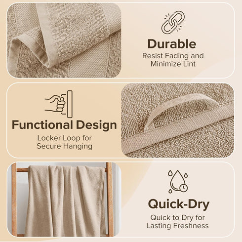 Set 6 Set 2 2 2 Sets Set Comfort Spaces Turkish Bathroom Towel Piece Luxury Bath Towel Hand Towel for Bathroom