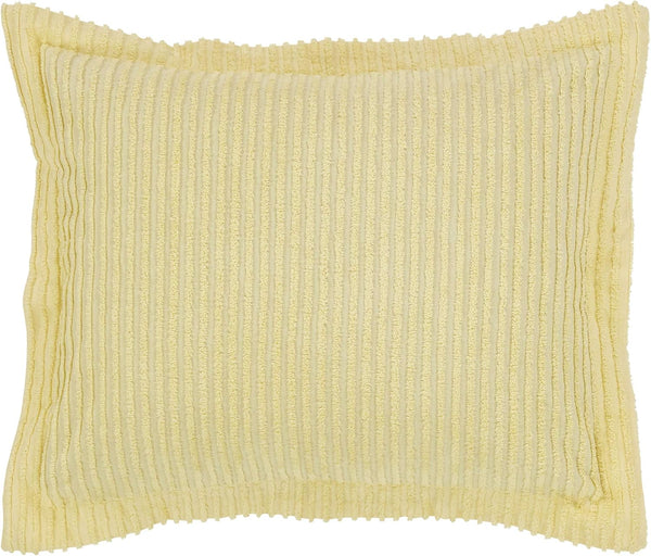 Better Trends Jullian Collection 100% Cotton Tufted Standard Sham in Bold Stripes Design (Yellow)