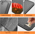 Plastic Cutting Board, 15"x10" Large with Juice Grooves, Non-Slip, Reversible for Meat, Knife-Friendly