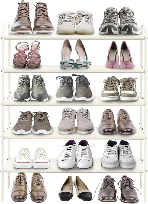 5-Tier SIMPLE HOUSEWARE Shoe Rack Storage Organizer, White