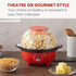 Elite Gourmet EPM330R Automatic Stirring Popcorn Maker, 12-cup Hot Oil Popcorn Machine with Built-in Serving Bowl