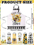 Bencailor 6 Pcs Adjustable Waterproof Kitchen Aprons, Themed Baking Cooking Aprons for Home