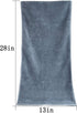 Cleanbear 100% Cotton Hand Towels, Highly Absorbent, Set of 2, Blue-Grey, 13 x 28 Inches