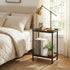 2 Small Narrow Side Table, Tier End Table with Storage Shelf, Sofa Table for Small Spaces in Living Room, Bedroom