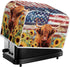 American Flag Toaster Cover, 2 Slice Wide Slot, Highland Cow Sunflower Print, Washable Stain Resistant Small Appliance