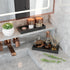 Bathroom Vanity Tray Black Decorative Tray for Counter, 11.2"x 4.3" Small Wood Sink Soap Tray Holder for Kitchen, Dresser Countertop Decor Rectangle Wooden Organizer, Black by RKZ