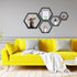 PHOENANCEE Hexagon Floating Shelves, Set of 5 Wall Mounted Wood Honeycomb Storage for Home Room Decor
