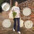 VitaSerena Handles(3pc Canvas Grocery Bags with Dual XL), Large Reusable Shopping Bags for Groceries, Inner Pockets