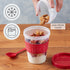 4 Pack 20 oz Crystalia On The Go Yogurt Parfait Cups with Lids & Spoons, Overnight Oats Containers/Jars, Oatmeal