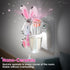 Wall Fragrance Plug in with Night Light, Compatible with Bath & Body Works WallFlower, Pink Easter Bunny