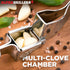 Garlic Press Stainless Steel - Professional Mincer and Crusher with Silicone Peeler, Dishwasher Safe