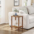 2-Tier TB01BB034C TUTOTAK End Table, Side Table, Nightstand, Storage Shelf, Sofa Side Table for Small Space, Living