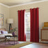 Sun Zero Easton Energy Saving Blackout Grommet Curtain Panel, 40" x 84", in Red