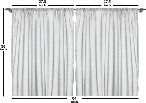 Ambesonne Nature Kitchen Curtains, Flowering Lemon Plant Theme, 2 Panel Set for Kitchen Cafe Decor, 55" x 39", Green