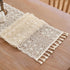 48 Inch Gemseek Boho Crochet Lace Table Runner, Bohemian Vintage Beige Cotton Table Runner for Kitchen Dining Coffee