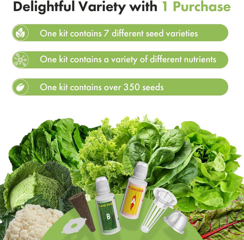 18-pods, 350+ LYKOCLEAN Salad Buttercrunch Lettuce Seeds for AeroGarden, iDOO, Ahopegarden Hydroponics Growing System